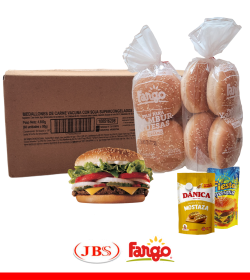 60 Medallones Parrilleros x 80 Gr (Elab x Swift) + 60 panes Fargo + 2 Aderezos OFERTA DEL MES