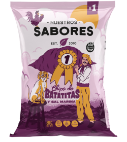 Chips de batatitas y sal Nuestros Sabores 80 grs (sin tacc)