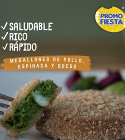 2x1 Medallones de pollo espinaca y queso (8 unidades)