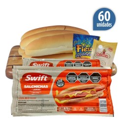 Pancho Largo Swift x 60 u + pan Don Rufino  + 2 aderezos