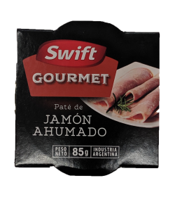 PATÉ DE FOIE GOURMET JAMON AHUMADO SWIFT 85 GRS (oferta lanzamiento)