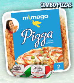 Pre Pizza x 2u + 500grs mozzarella en cilindro La Aurora ¡¡ PROBALAS!!