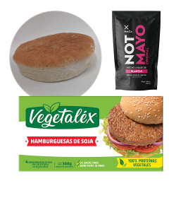 12 hamb. vegetalex + 12 panes veganos (congelados) + not mayo 200cc