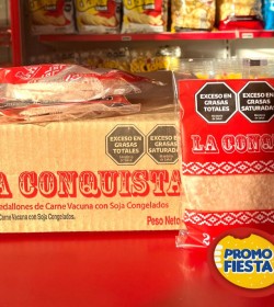 HAMBURGUESON GIGANTE LA CONQUISTA 100 G. X 20 UNIDADES + PAN FARGO 5"