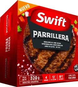 Swift Parrillera caja 4 unidades de 80 grs