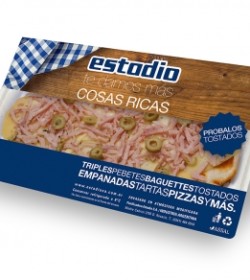Promo por 3 pizzas a la piedra (6 porciones C/U) Jamon Queso y aceitunas