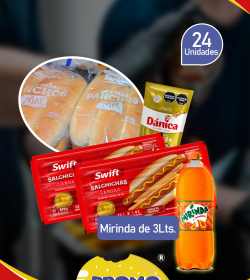 24 superpanchos + gaseosa