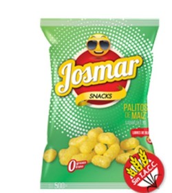 Palitos de maíz sabor queso Josmar x 400 Grs sin TACC