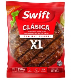 12 Hamb SWIFT XL 125grs 100% carne solas (1.5kg) (Sin tacc)
