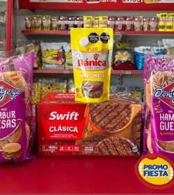 HAMBURGUESAS SWIFT CLASICA 100% CARNE 80G. X 60 UNIDADES + PAN DON YEYO + 2 ADEREZOS