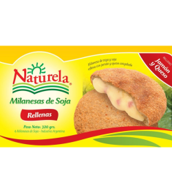 Milanesa de soja rellena Jamon y Queso (4 unidades)