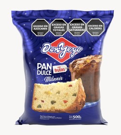 Pan dulce milanés x 500g Con frutas