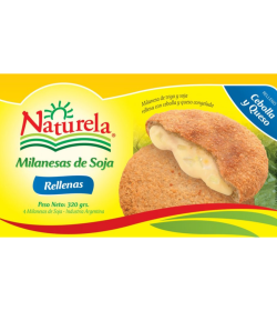 Milanesa de soja rellena Cebolla y Queso (4 unidades)