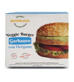Hamburguesas de vegetales de Garbanzo y Orégano  x 4 u 360gr Nutrileza