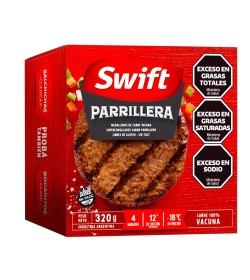 Hamburguesa Swift Parrillera caja x 4 u  tipo medallón