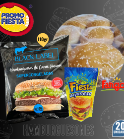 Promo x 20 hamburguesones Black Label