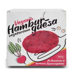 Hamburguesas de vegetales de Remolacha y garbanzos x 4 u 360gr Nutrileza