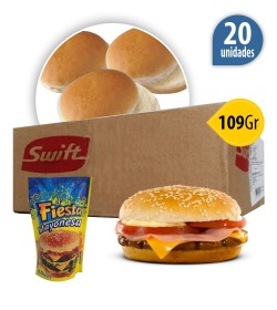 Hamburguesón Swift 109 Grs x 20  Pan + 1 aderezo