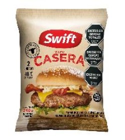 HAMBURGUESAS SWIFT TIPO CASERA 100% CARNE 120G. X 24 + PAN FARGO + ADEREZO