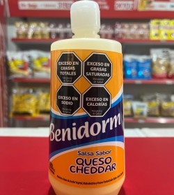 SALSA BENIDORM 500ML SABOR QUESO CHEDDAR