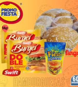 MEDALLON PREMIUM SWIFT DOBLE BURGER 57Grs. X 60 + PAN FARGO + ADEREZO