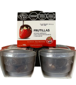 FRUTILLAS BAÑADAS EN CHOCOLATE 110GR (sin tacc)