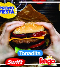 HAMBURGUESAS SWIFT CLASICA 100% CARNE 80G. X 20 + PAN FARGO + 16 FETAS QUESO CHEDDAR