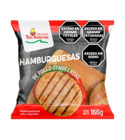 Hamburguesas de Pollo x 83gr  x 2u Granja Tres Arroyos