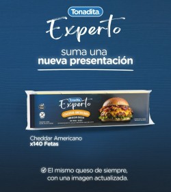 QUESO CHEDDAR LA TONADITA X 140 FETAS x 1.68Kg