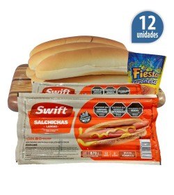 Pancho Largo Swift x 12uc + pan +1 aderezo