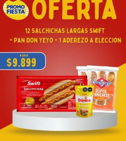 SUPERPANCHOS SWIFT X 12 + PAN DON YEYO + 1 ADEREZO