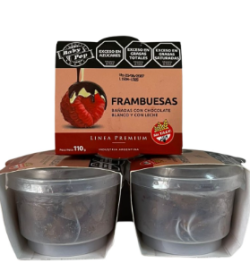 FRAMBUESA BAÑADA EN CHOCOLATE 110g (sin tacc)
