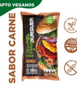 VeganBurguer Sabor Carne x 2 Unidades - Naturalrroz - Sin Tacc